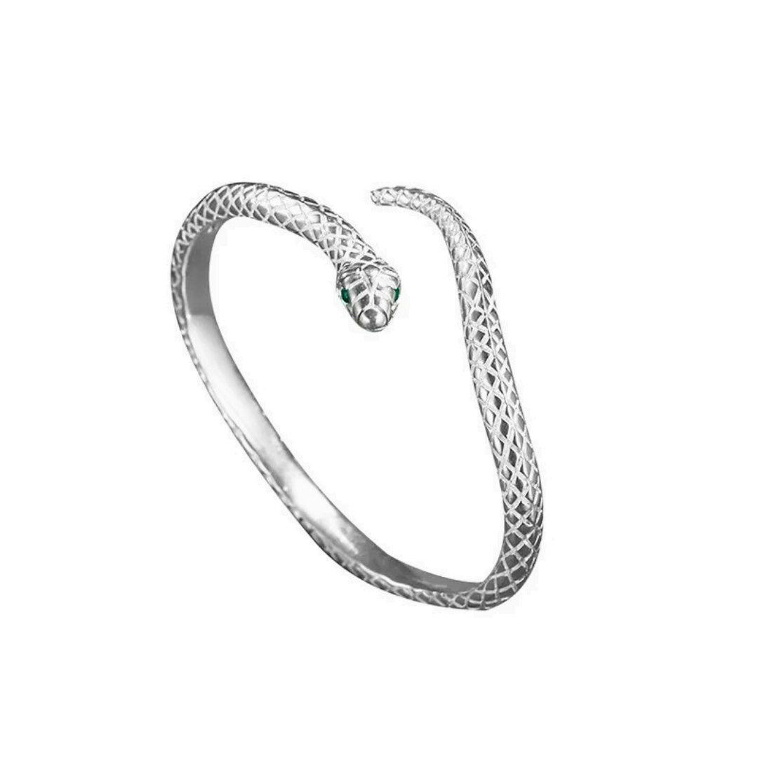 Brazalete plata de ley 925 con forma de serpiente