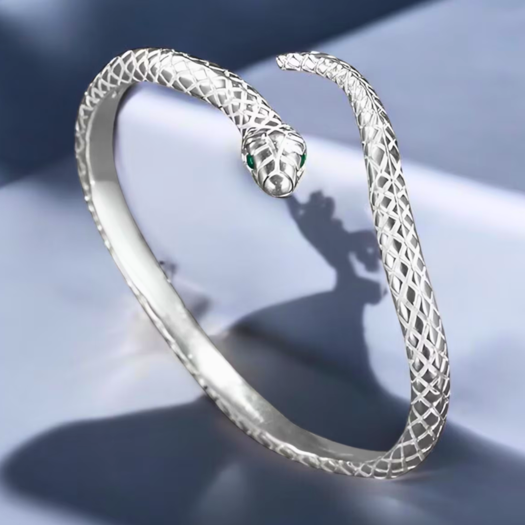 Brazalete plata de ley 925 con forma de serpiente