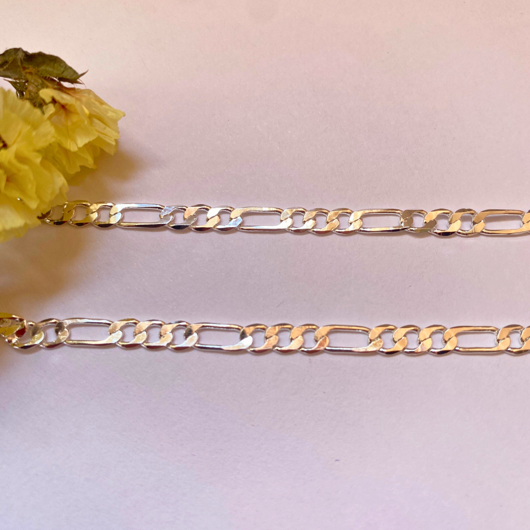 Cadena fígaro plata de ley 925
