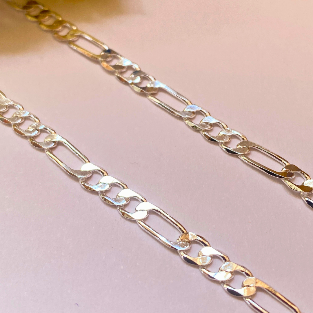 Cadena fígaro plata de ley 925
