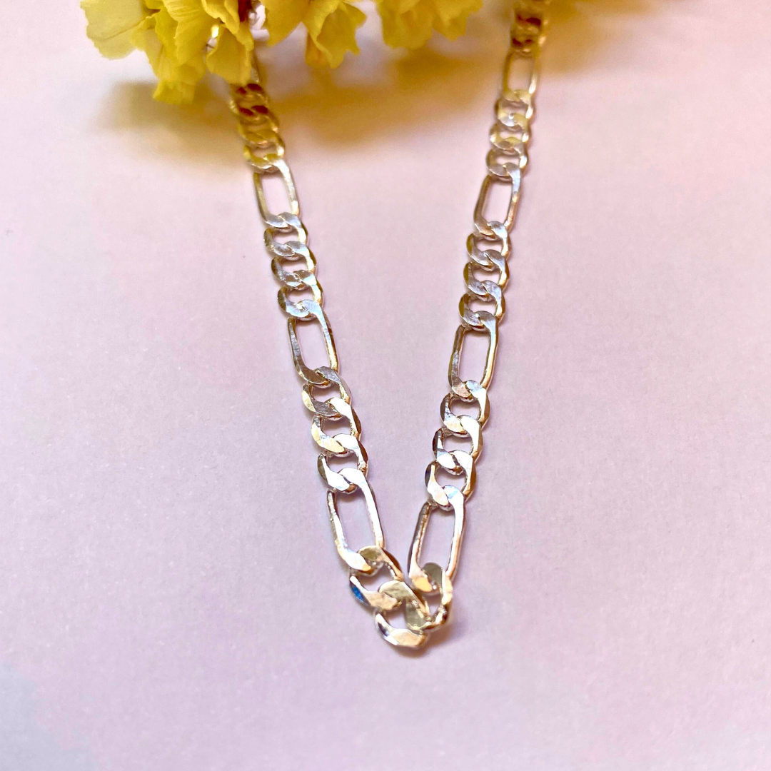 Cadena fígaro plata de ley 925