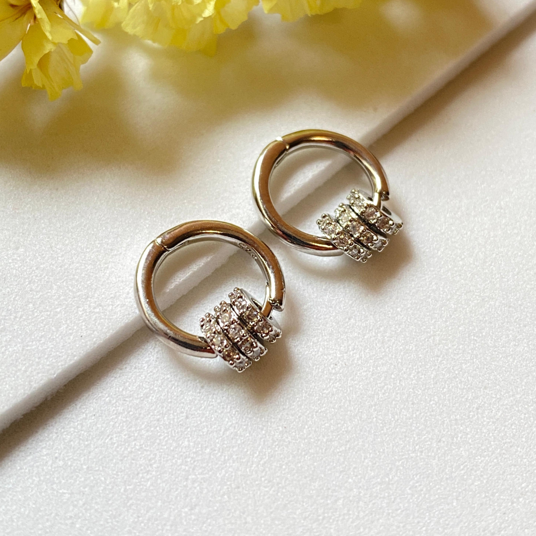 Pendientes redondos plata de ley 925
