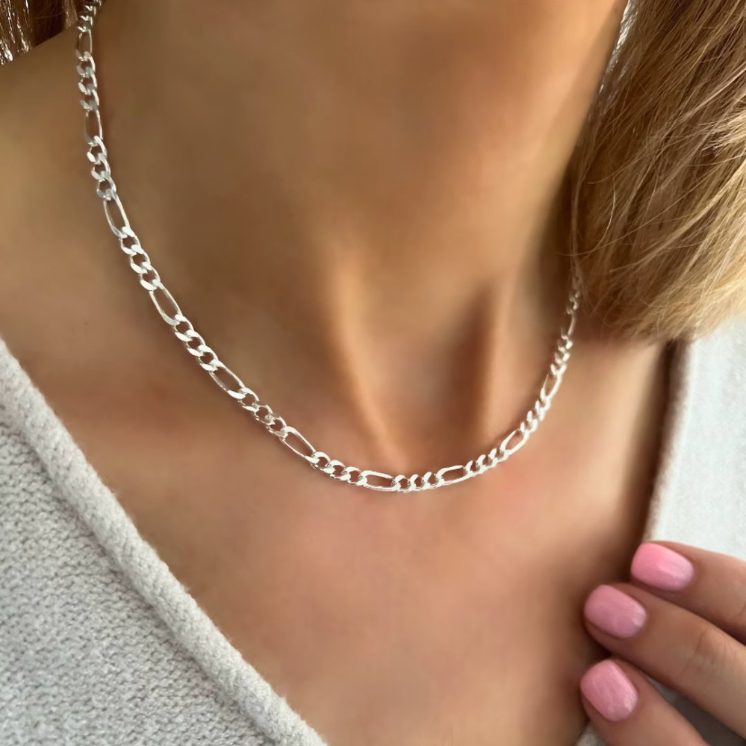 Cadena fígaro plata de ley 925