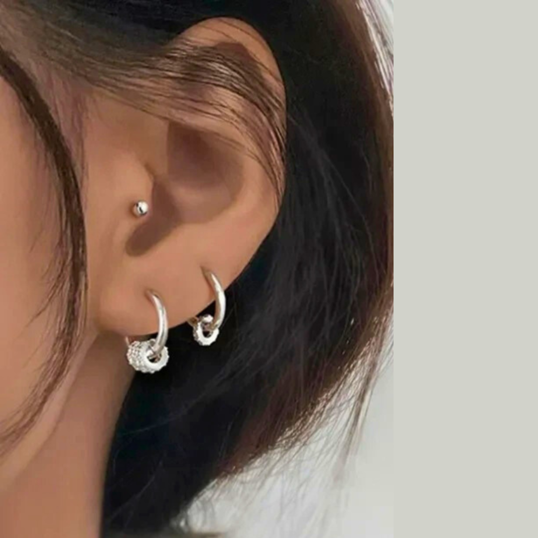 Pendientes redondos plata de ley 925
