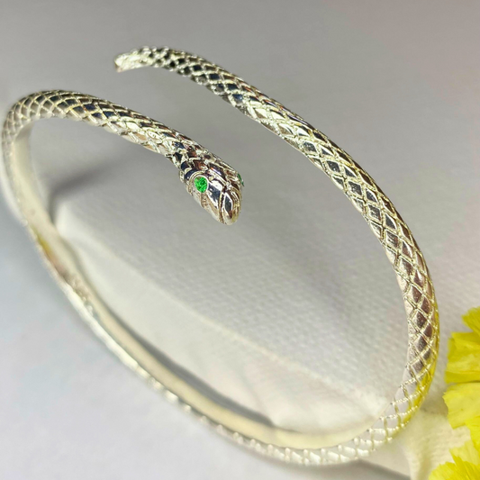 Brazalete plata de ley 925 con forma de serpiente