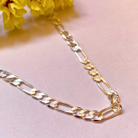 Cadena fígaro plata de ley 925