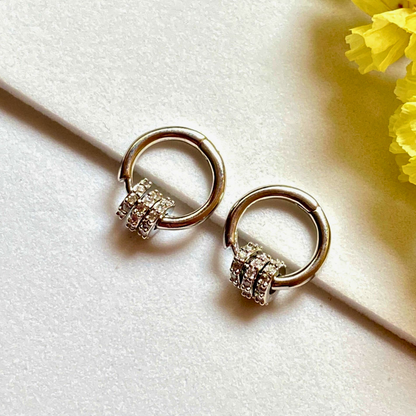 Pendientes redondos plata de ley 925