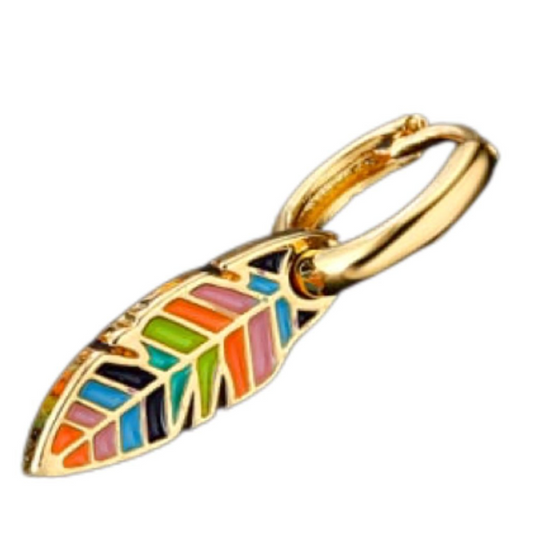 Pendientes Hoja Dorada